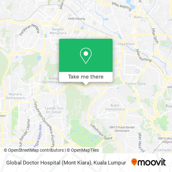 Global Doctor Hospital (Mont Kiara) map
