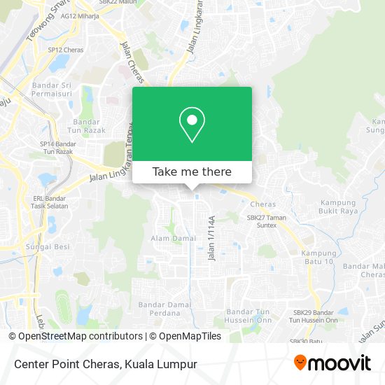 Center Point Cheras map