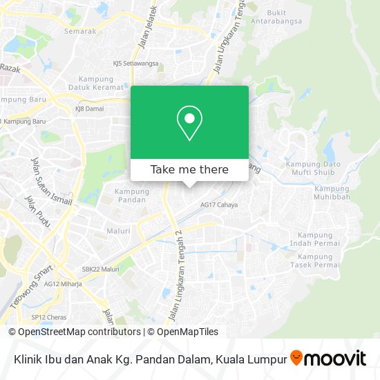 Peta Klinik Ibu dan Anak Kg. Pandan Dalam