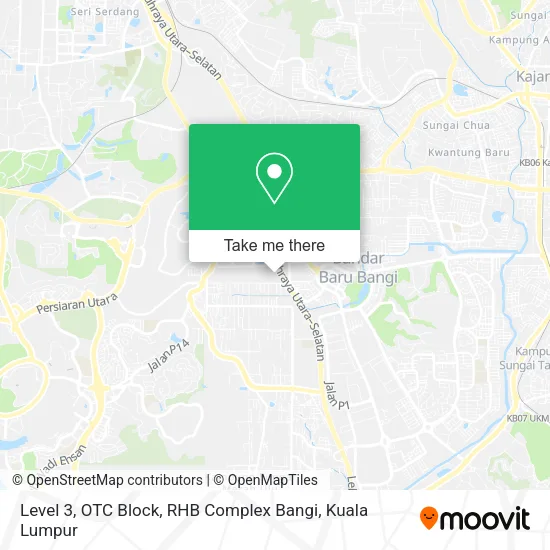 Level 3, OTC Block, RHB Complex Bangi map