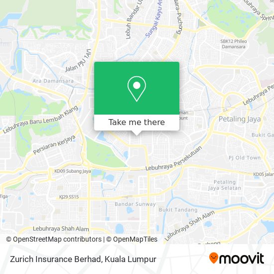 Zurich Insurance Berhad map