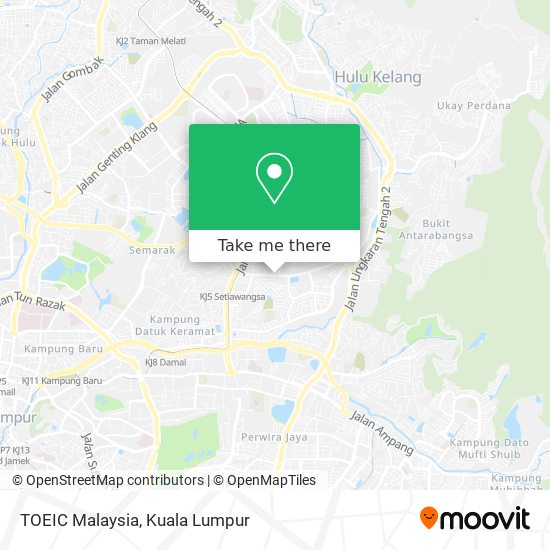 TOEIC Malaysia map