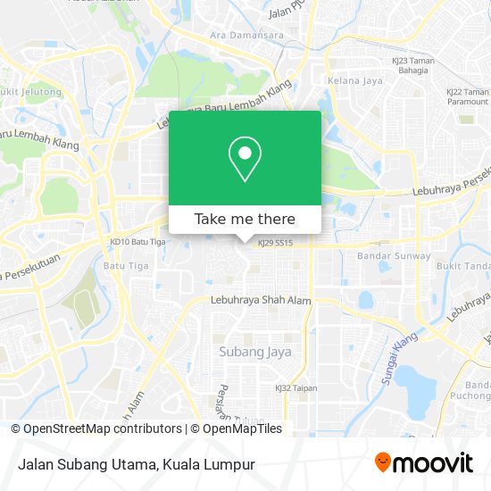 Peta Jalan Subang Utama