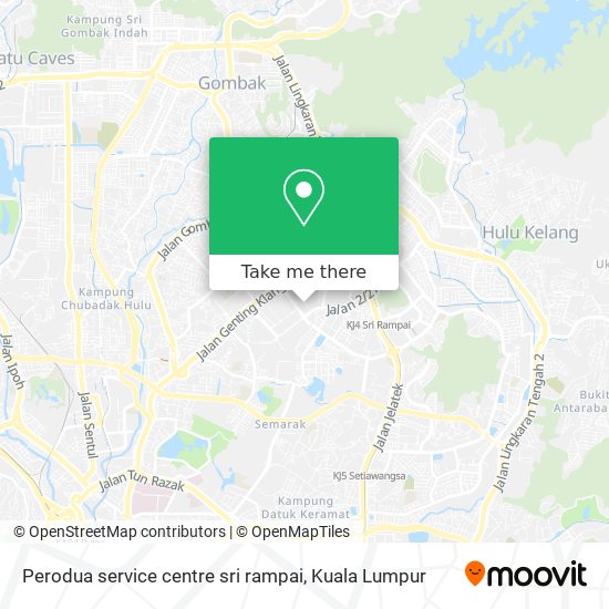 Peta Perodua service centre sri rampai