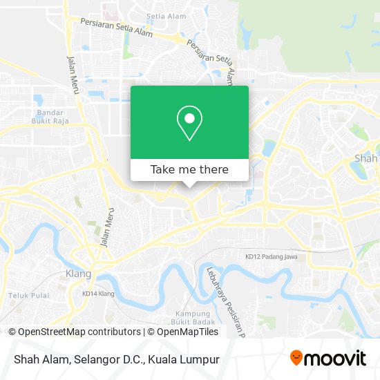 Peta Shah Alam, Selangor D.C.