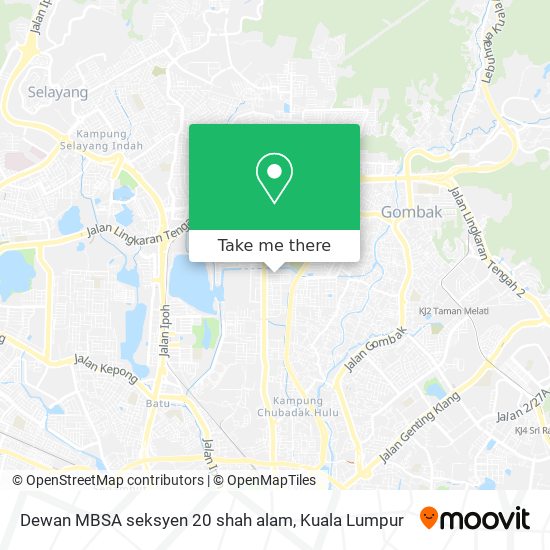 Dewan MBSA seksyen 20 shah alam map