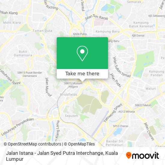 Jalan Istana - Jalan Syed Putra Interchange map