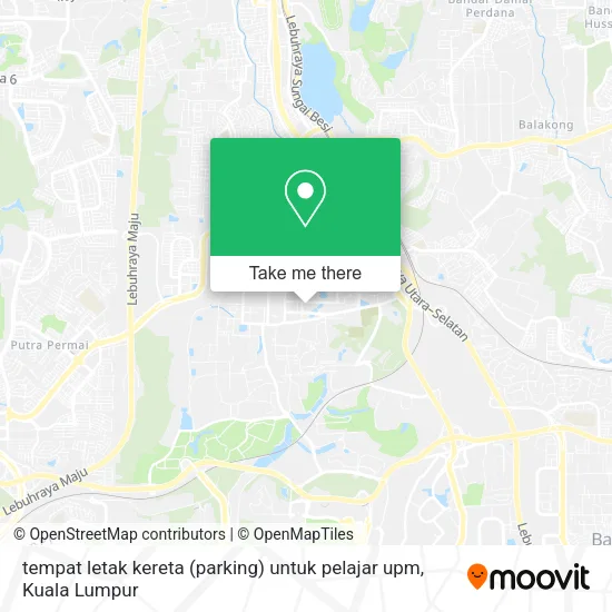 tempat letak kereta (parking) untuk pelajar upm map