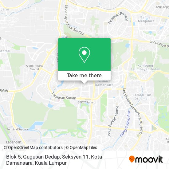 Blok 5, Gugusan Dedap, Seksyen 11, Kota Damansara map