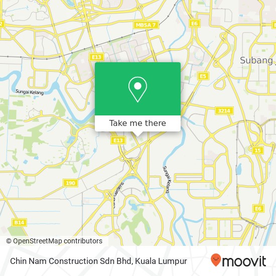 Peta Chin Nam Construction Sdn Bhd