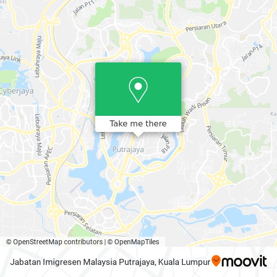 Peta Jabatan Imigresen Malaysia Putrajaya