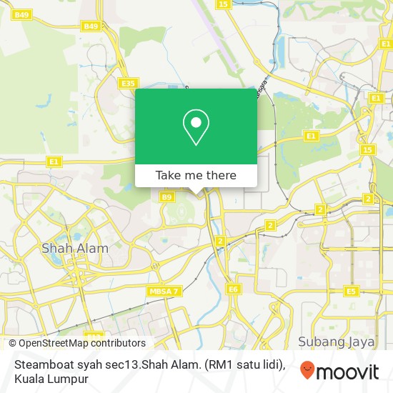 Peta Steamboat syah sec13.Shah Alam.  (RM1 satu lidi)