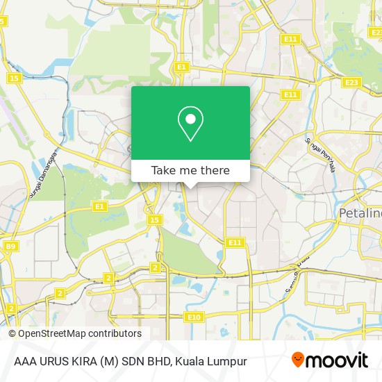 如何坐公交或捷运和轻快铁去petaling Jaya的aaa Urus Kira M Sdn Bhd