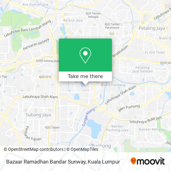 Peta Bazaar Ramadhan Bandar Sunway