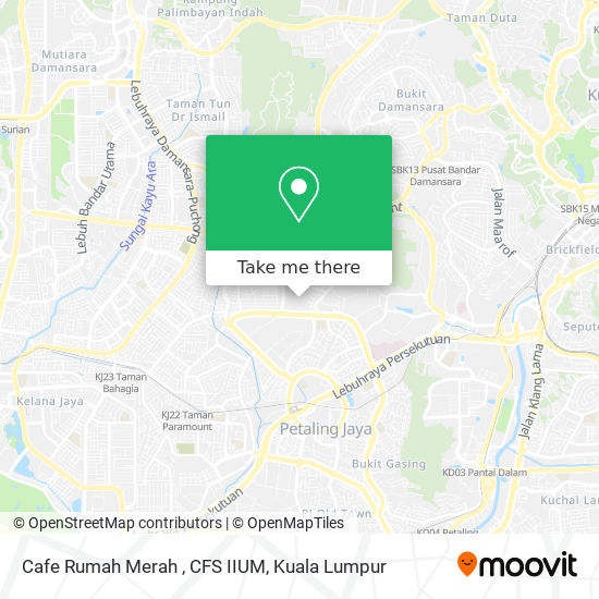 Cafe Rumah Merah , CFS IIUM map