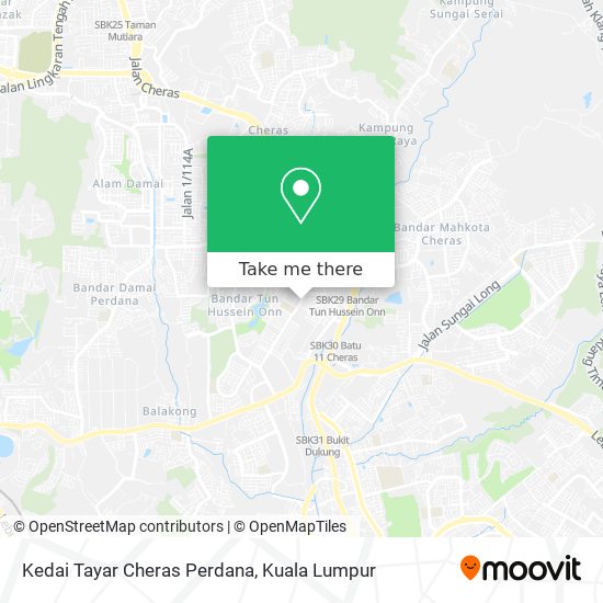 Kedai Tayar Cheras Perdana map
