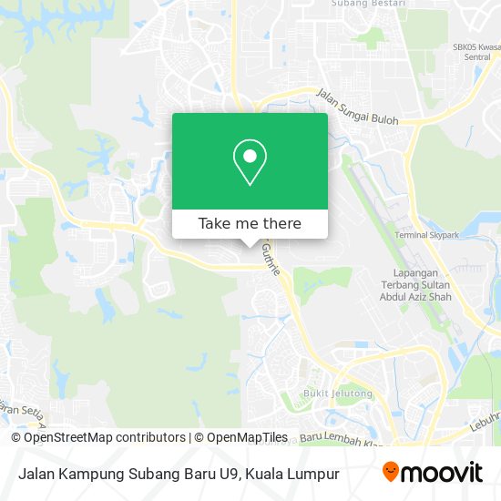 Jalan Kampung Subang Baru U9 map