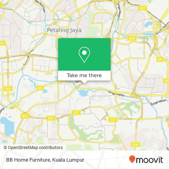 BB Home Furniture map