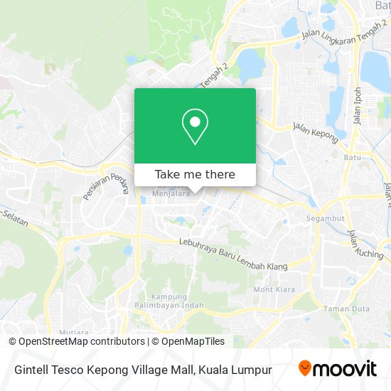 Gintell Tesco Kepong Village Mall map