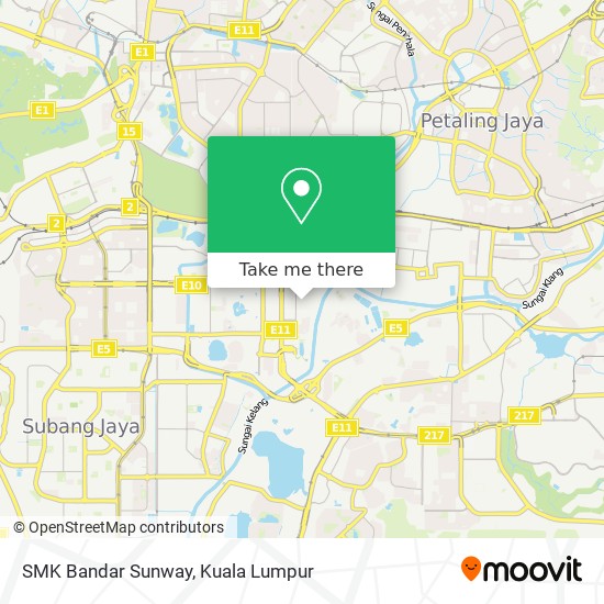 SMK Bandar Sunway map