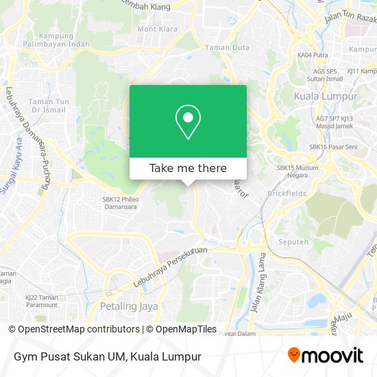 Peta Gym Pusat Sukan UM