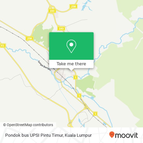 Pondok bus UPSI Pintu Timur map