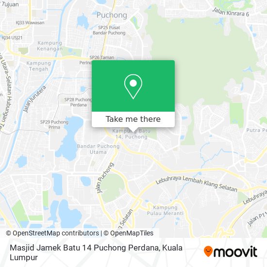 Masjid Jamek Batu 14 Puchong Perdana map