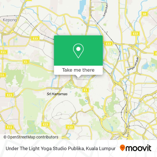 Under The Light Yoga Studio Publika map
