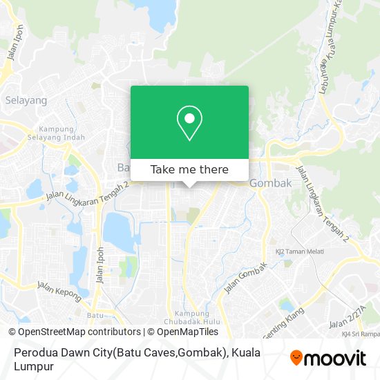 Peta Perodua Dawn City(Batu Caves,Gombak)