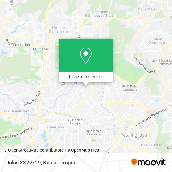 Jalan SS22/29 map