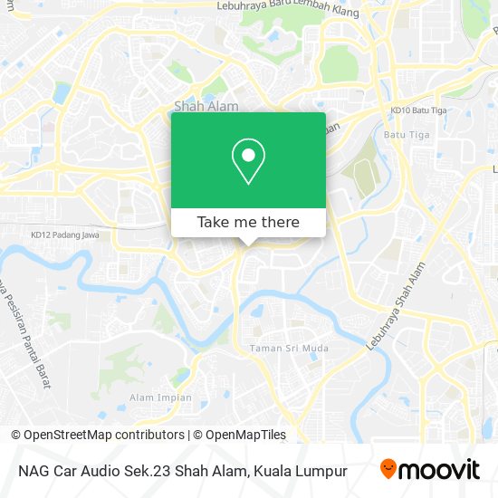 Peta NAG Car Audio Sek.23 Shah Alam