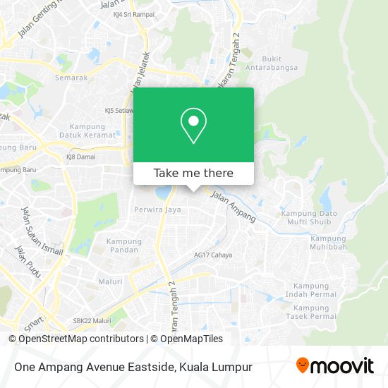 One Ampang Avenue Eastside map