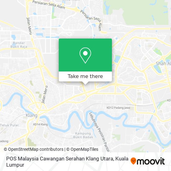 Peta POS Malaysia Cawangan Serahan Klang Utara