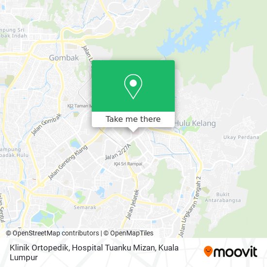 Klinik Ortopedik, Hospital Tuanku Mizan map