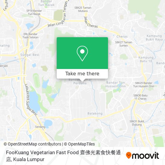 Peta FooKuang Vegetarian Fast Food 齋佛光素食快餐通店