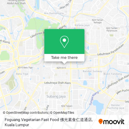 Peta Foguang Vegetarian Fast Food 佛光素食仁道通店