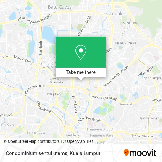 Condominium sentul utama map