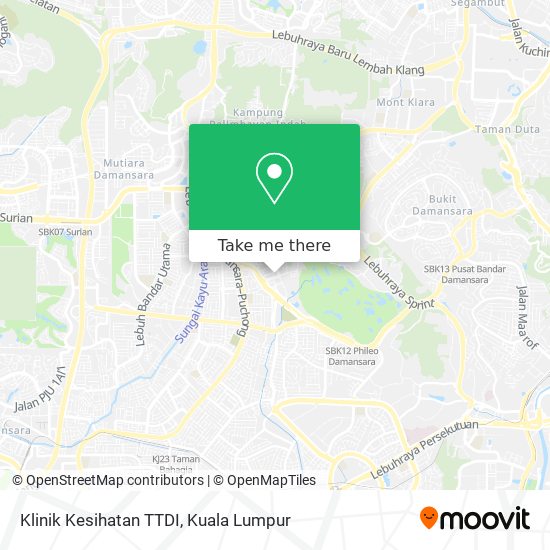 Peta Klinik Kesihatan TTDI