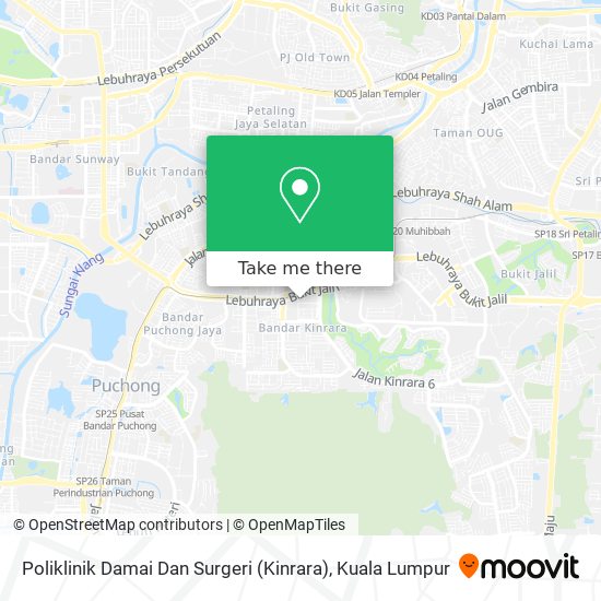 Poliklinik Damai Dan Surgeri (Kinrara) map