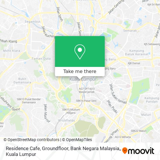 Residence Cafe, Groundfloor, Bank Negara Malaysia, map