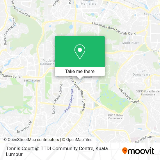 Tennis Court @ TTDI Community Centre map