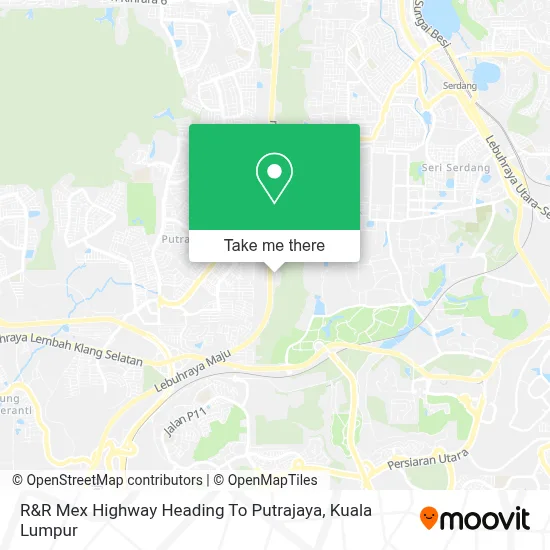 R&R Mex Highway Heading To Putrajaya map