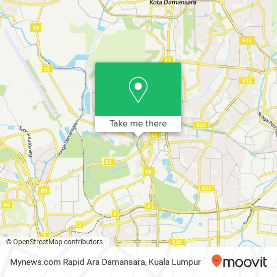 Peta Mynews.com Rapid Ara Damansara