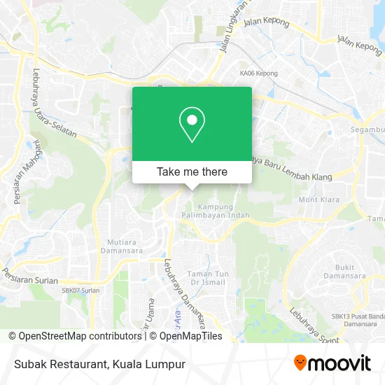 Subak Restaurant map