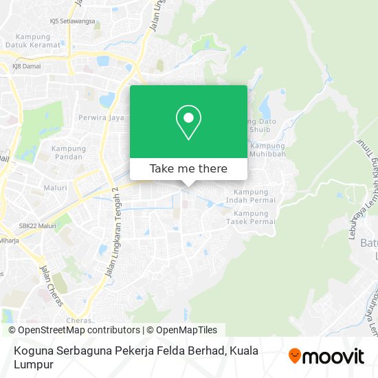 Koguna Serbaguna Pekerja Felda Berhad map