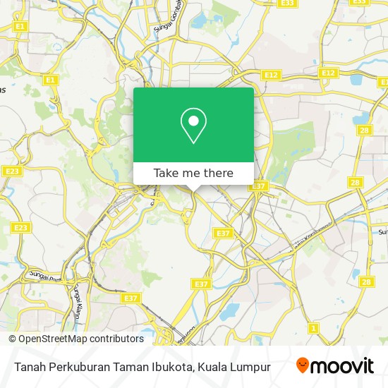 Tanah Perkuburan Taman Ibukota map