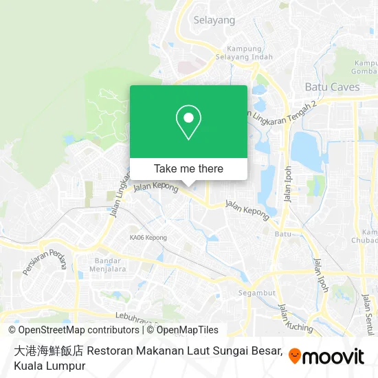 Peta 大港海鮮飯店 Restoran Makanan Laut Sungai Besar