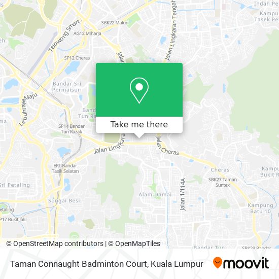 Peta Taman Connaught Badminton Court