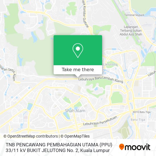 TNB PENCAWANG PEMBAHAGIAN UTAMA (PPU) 33 / 11 kV BUKIT JELUTONG No. 2 map