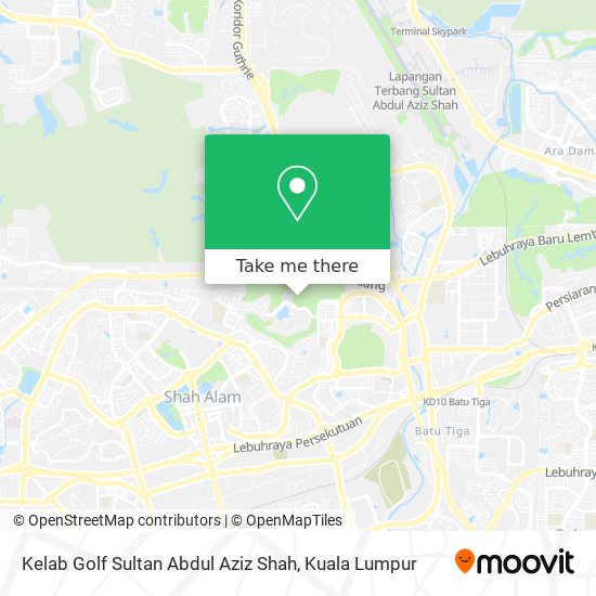 Peta Kelab Golf Sultan Abdul Aziz Shah